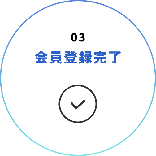 会員登録完了