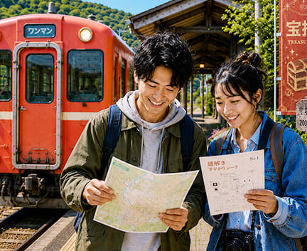 謎解きを活用した鉄道の乗車促進